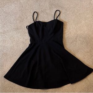 Elegant Black Spaghetti Strap Dress